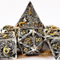 Pure Copper Hollowed Metal Dice Featured with 3D Dragon